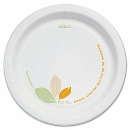 TISTHESEASON Bare Paper Dinnerware Plate- Green/Tan, 500PK TI41509